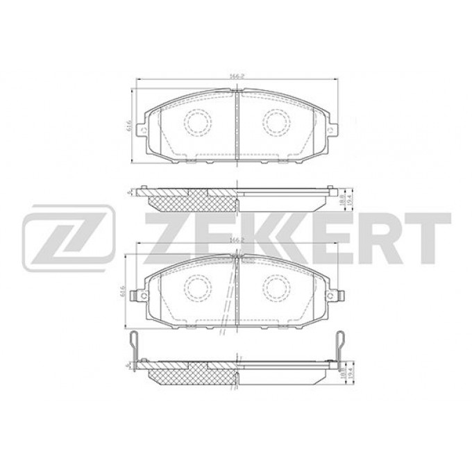 Тормозные колодки ZEKKERT дисковые BS-1219 BS1219