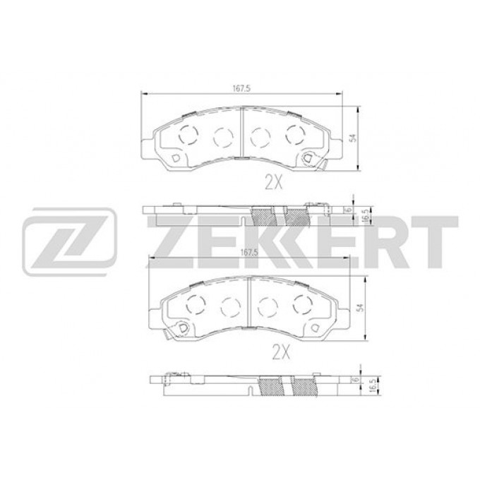 Тормозные колодки ZEKKERT дисковые BS-1244 BS1244