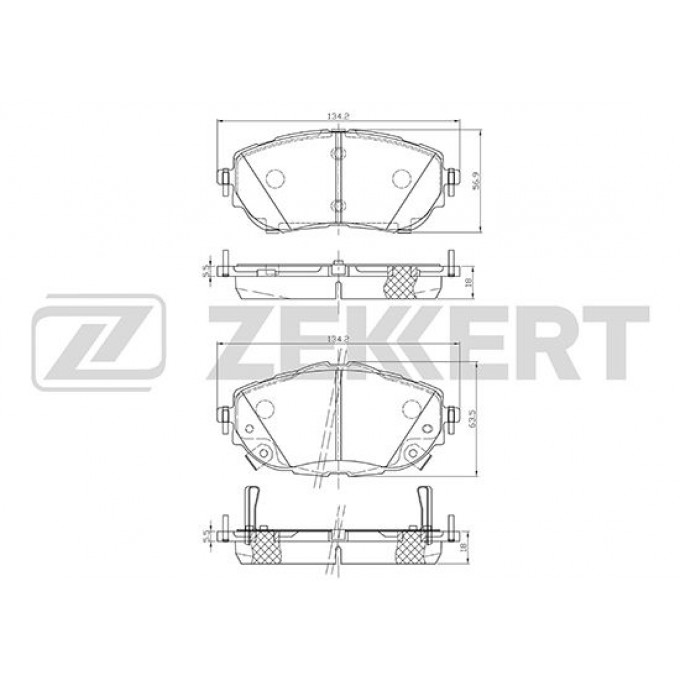 Тормозные колодки ZEKKERT дисковые BS-1245 BS1245