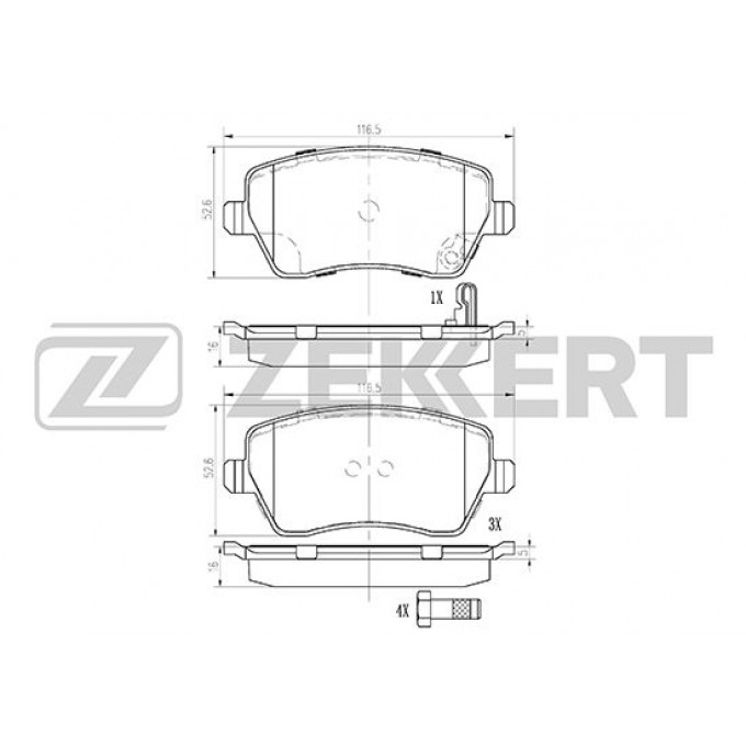 Тормозные колодки ZEKKERT дисковые BS-1248 BS1248