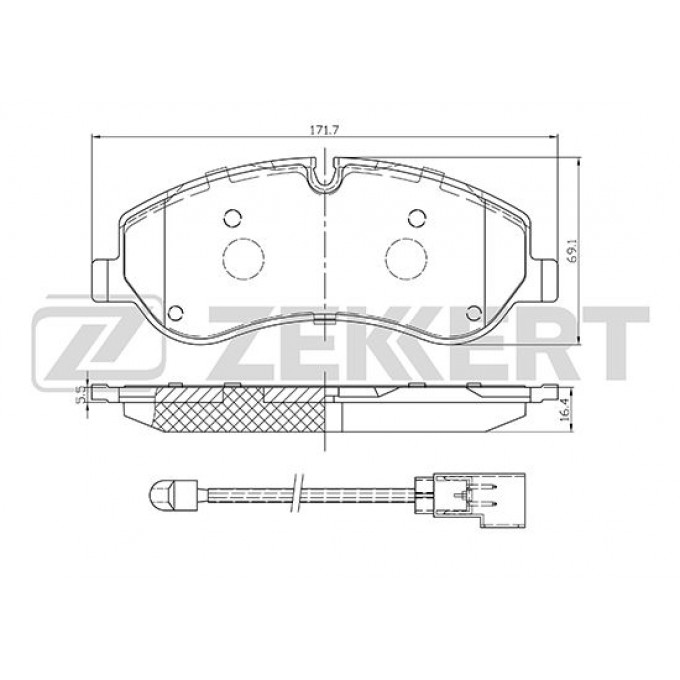 Тормозные колодки ZEKKERT дисковые BS-1250 BS1250