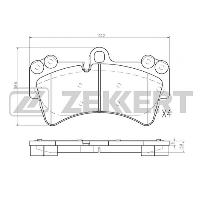 Тормозные колодки ZEKKERT дисковые BS-1253 BS1253