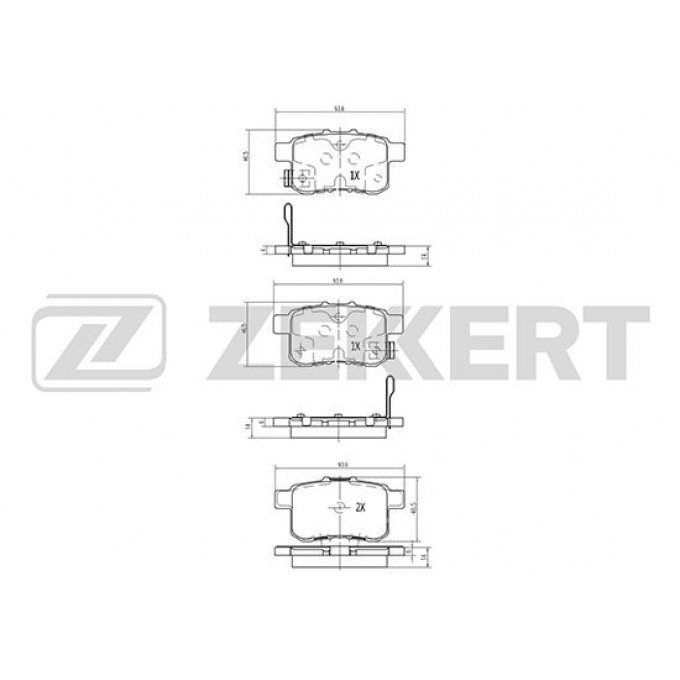 Тормозные колодки ZEKKERT дисковые BS-1260 BS1260