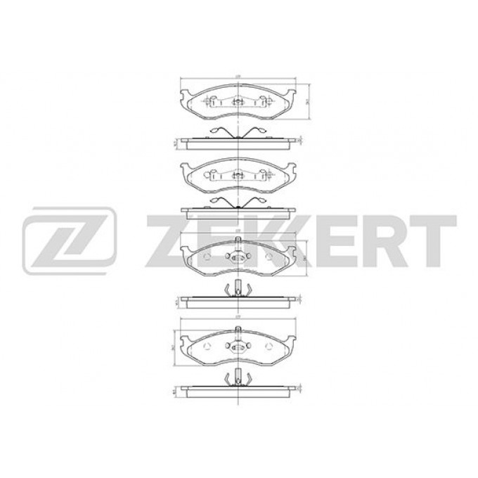 Тормозные колодки ZEKKERT дисковые BS-1271 BS1271