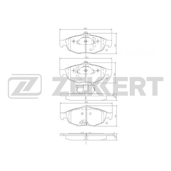 Тормозные колодки ZEKKERT дисковые BS-1275 BS1275