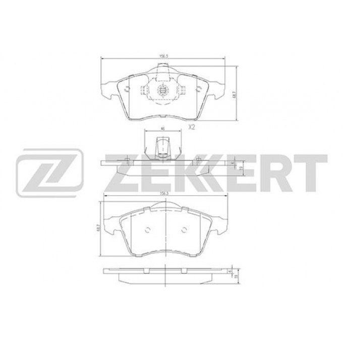 Тормозные колодки ZEKKERT дисковые BS-1282 BS1282