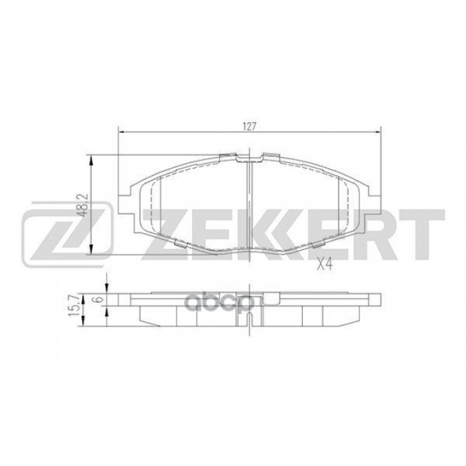 Тормозные колодки ZEKKERT передние BS1285