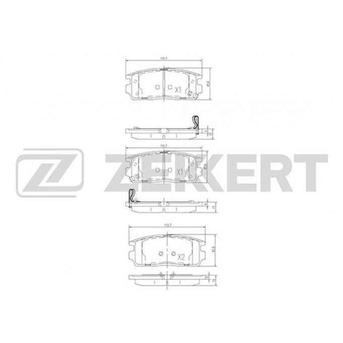 Тормозные колодки ZEKKERT дисковые BS-1299 BS1299