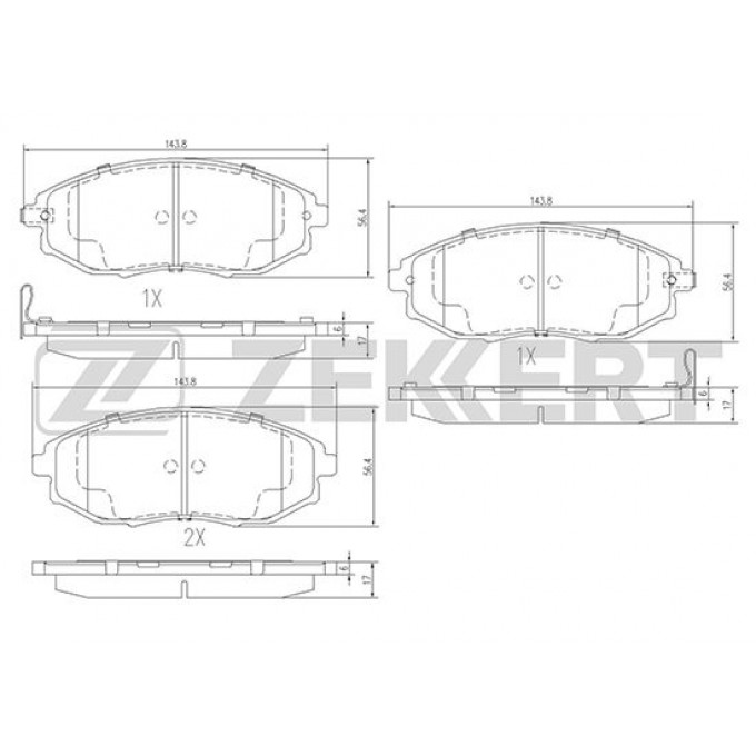 Тормозные колодки ZEKKERT дисковые BS-1313 BS1313