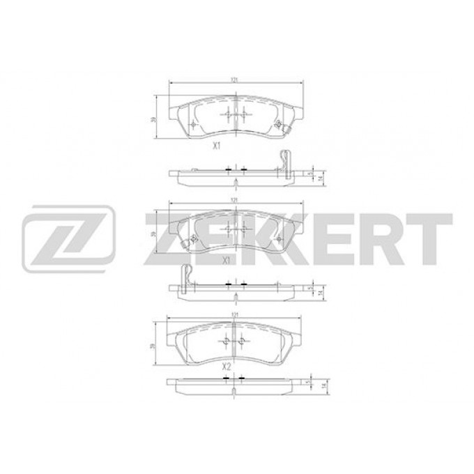 Тормозные колодки ZEKKERT дисковые BS-1314 BS1314