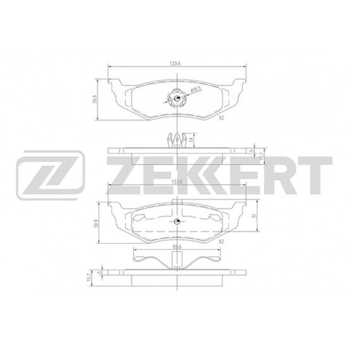 Тормозные колодки ZEKKERT дисковые BS-1339 BS1339