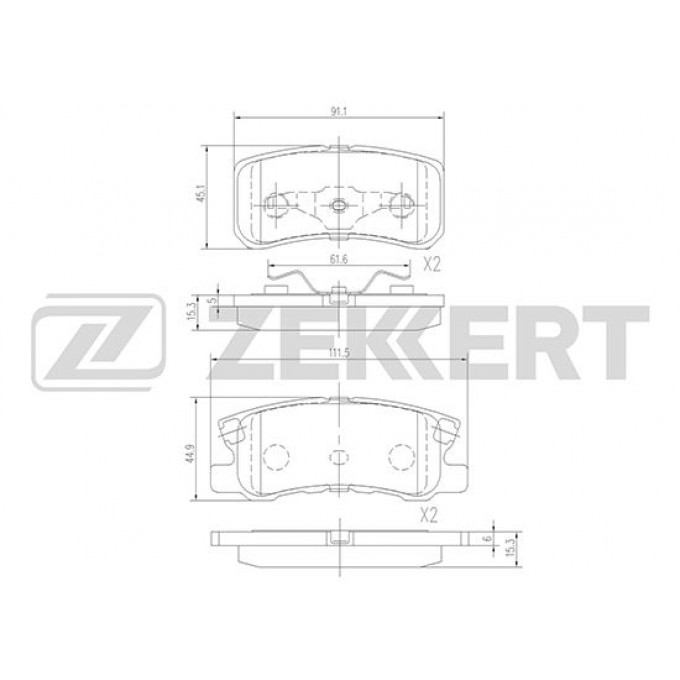 Тормозные колодки ZEKKERT дисковые BS-1359 BS1359