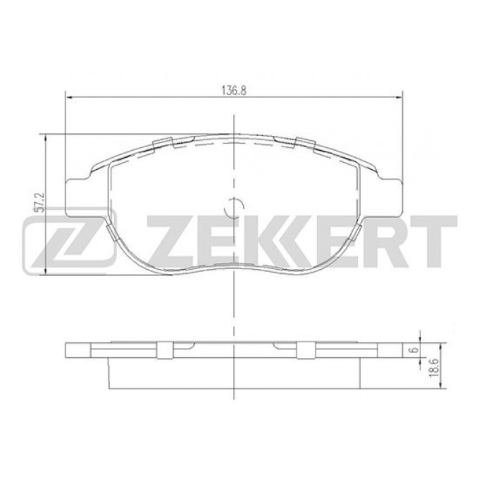 Тормозные колодки ZEKKERT дисковые BS-1447 BS1447