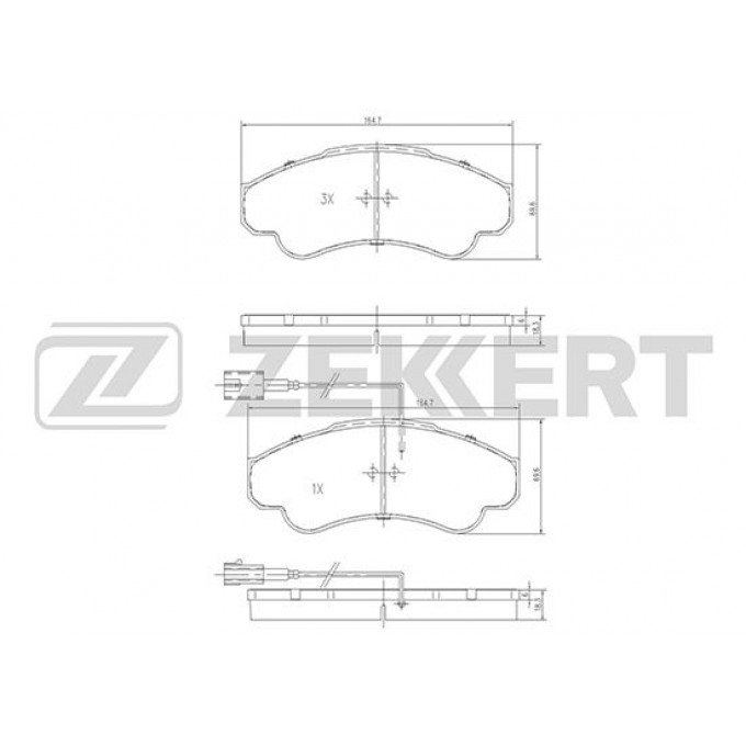 Тормозные колодки ZEKKERT дисковые BS-1459 BS1459