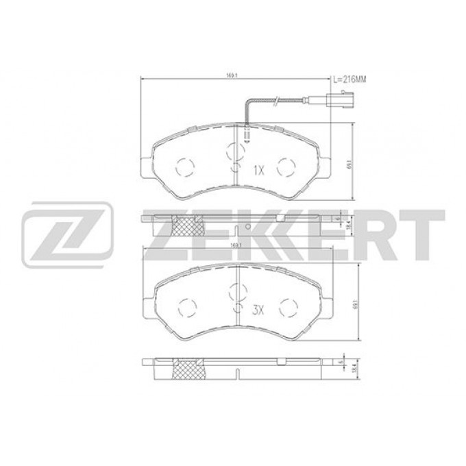 Тормозные колодки ZEKKERT дисковые BS-1471 BS1471