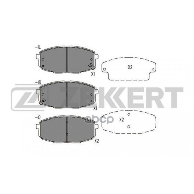 Колодки Тормозные Kia Cerato Ii, Iii 09- Передние Дисковые ZEKKERT Zekkert арт. BS1578