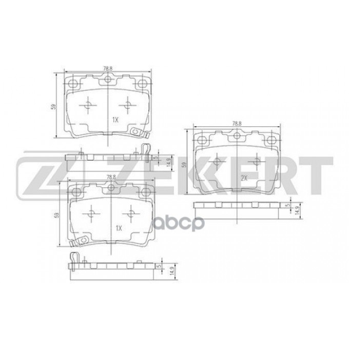 Gdb3239 Колодки Тормозные Задние ZEKKERT арт. BS-1637 BS1637