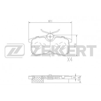 Тормозные колодки ZEKKERT дисковые BS-1662