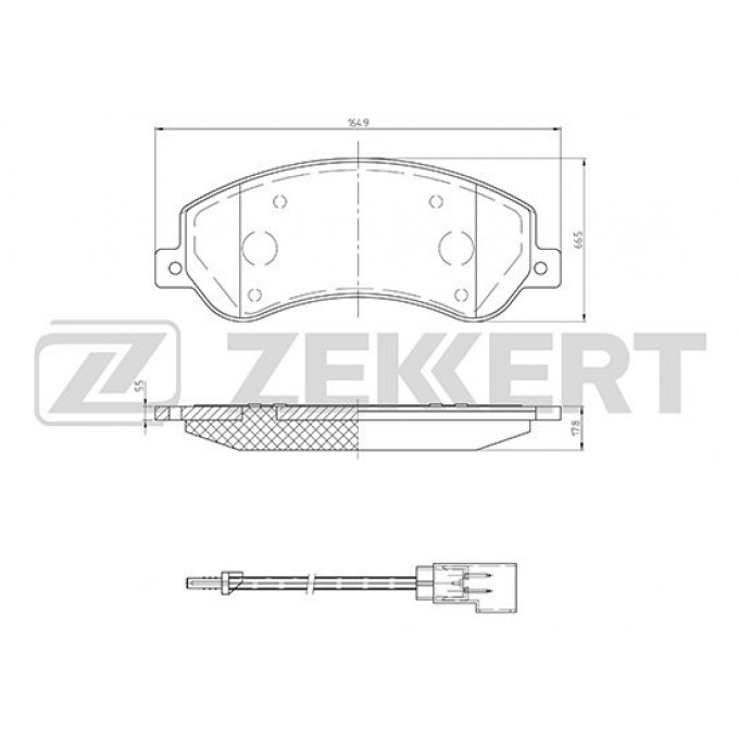 Тормозные колодки ZEKKERT дисковые BS-1680 BS1680