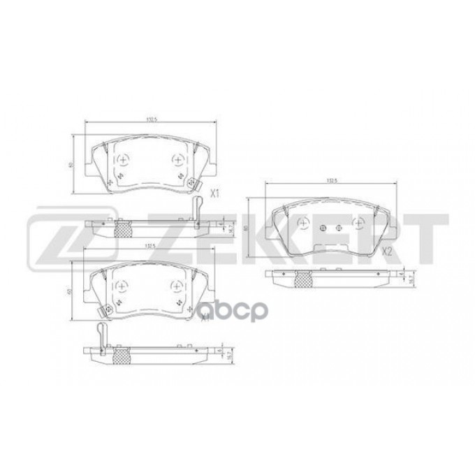 Колодки Тормозные Hyundai Elantra V (Md, Ud) 15-, Elantra Vi (Ad, Ada) 15- Передние Дисков BS1701