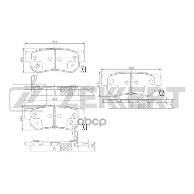 Gdb3284 Колодки Тормозные Задние ZEKKERT Zekkert арт. BS-1803 BS1803