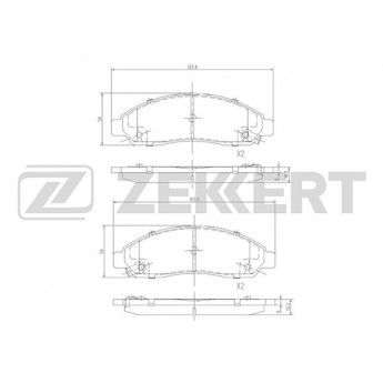 Тормозные колодки ZEKKERT дисковые BS-1856