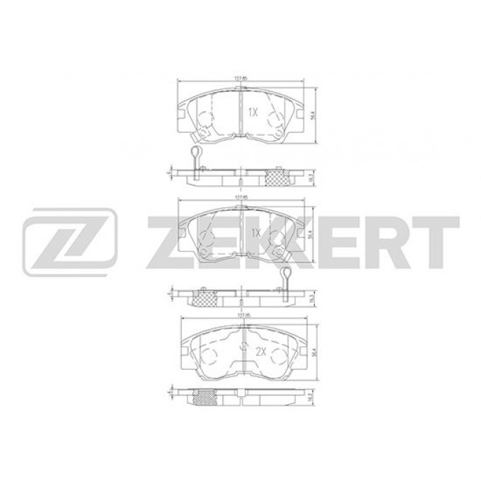 Тормозные колодки ZEKKERT дисковые BS-1858 BS1858