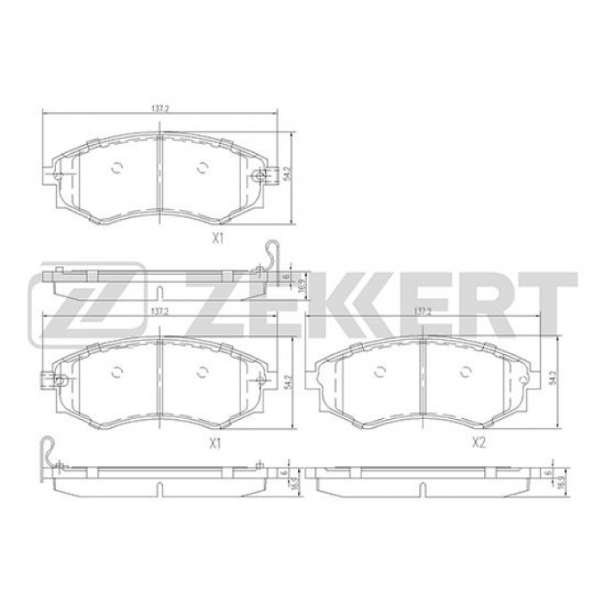 Тормозные колодки ZEKKERT дисковые BS-1859 BS1859