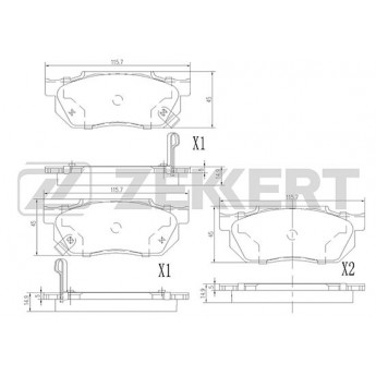 Тормозные колодки ZEKKERT дисковые BS-1860