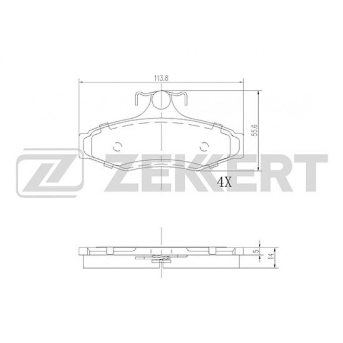 Тормозные колодки ZEKKERT дисковые BS-1863 BS1863