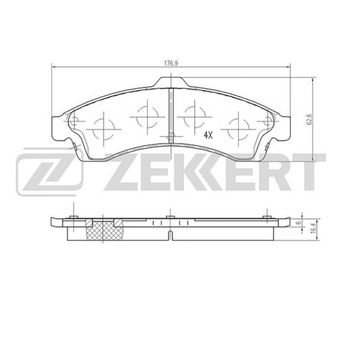 Тормозные колодки ZEKKERT дисковые BS-1866 BS1866