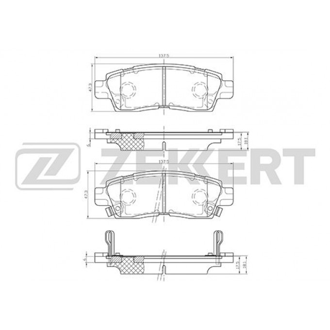 Тормозные колодки ZEKKERT дисковые BS-1867 BS1867