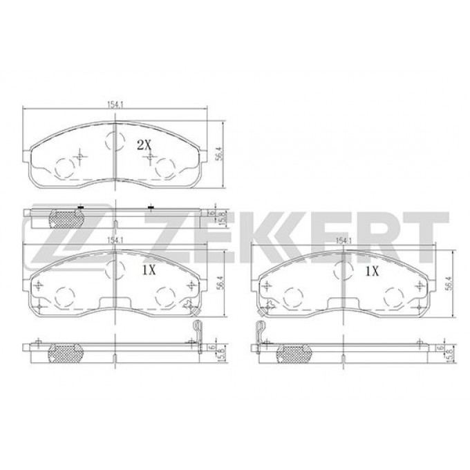 Тормозные колодки ZEKKERT дисковые BS-1870 BS1870