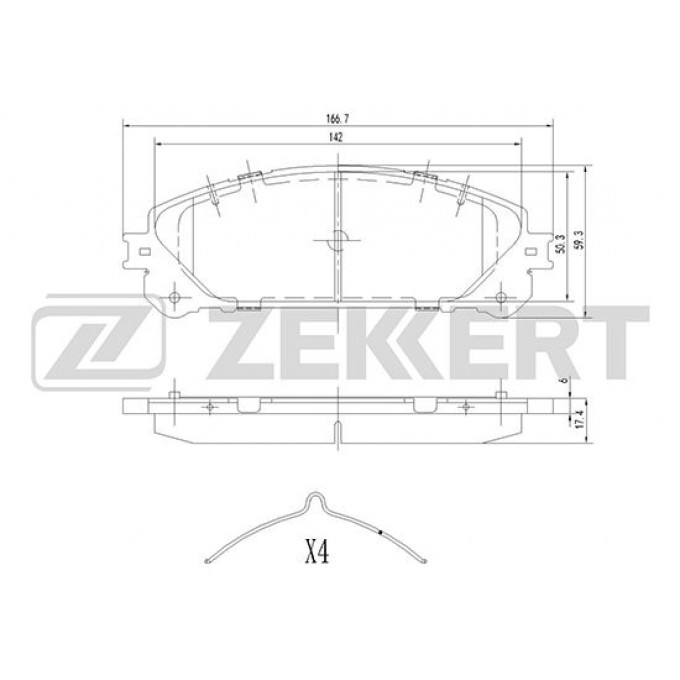 Тормозные колодки ZEKKERT дисковые BS-1872 BS1872