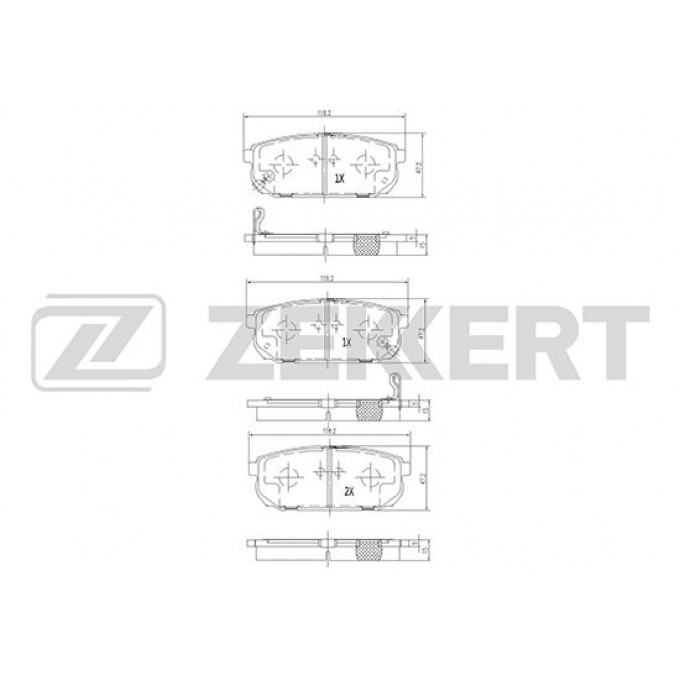 Тормозные колодки ZEKKERT дисковые BS-1918 BS1918