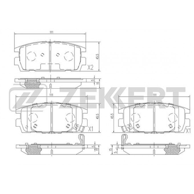 Тормозные колодки ZEKKERT дисковые BS-1937 BS1937