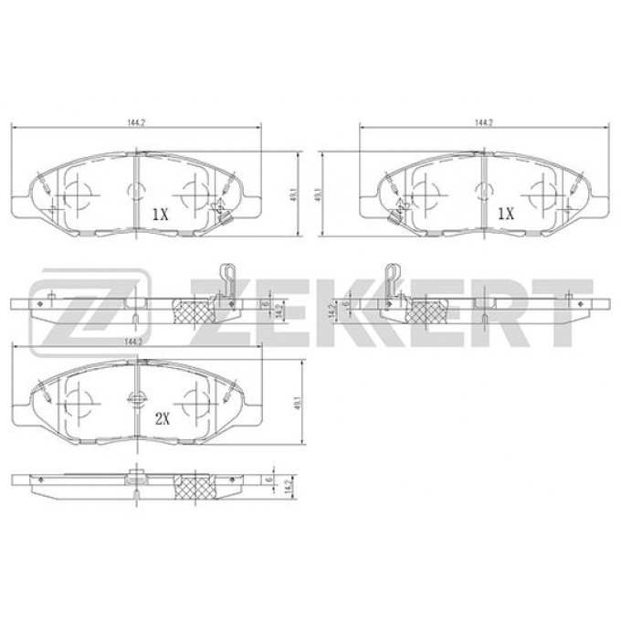 Тормозные колодки ZEKKERT дисковые BS-1941 BS1941