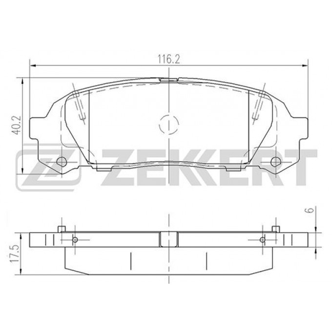 Тормозные колодки ZEKKERT дисковые BS-1942 BS1942