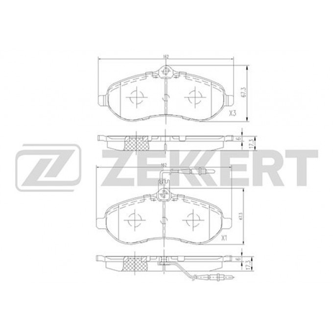 Тормозные колодки ZEKKERT дисковые BS-1943 BS1943