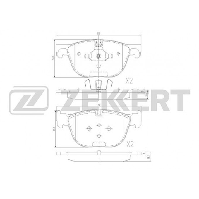 Тормозные колодки ZEKKERT дисковые BS-1947 BS1947