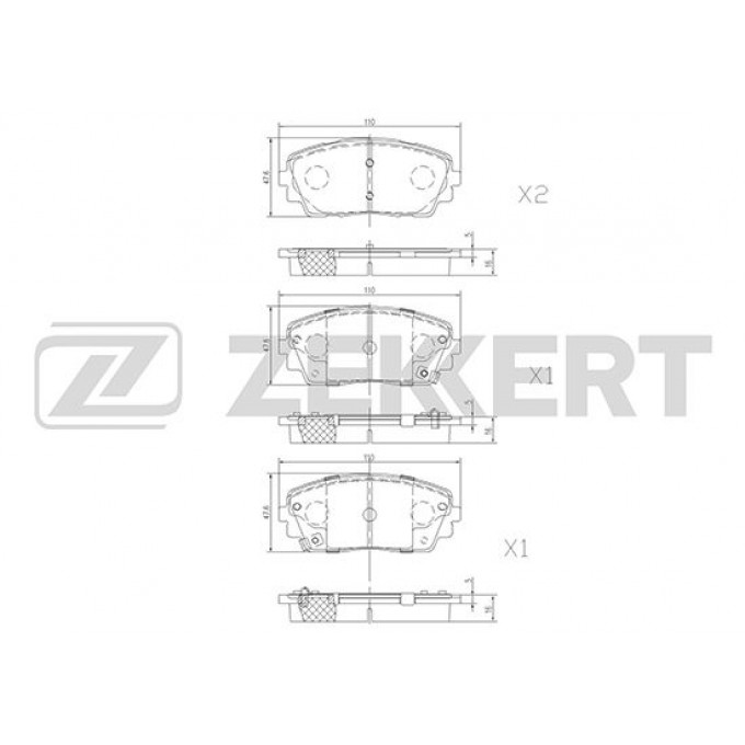 Тормозные колодки ZEKKERT дисковые BS-1956 BS1956