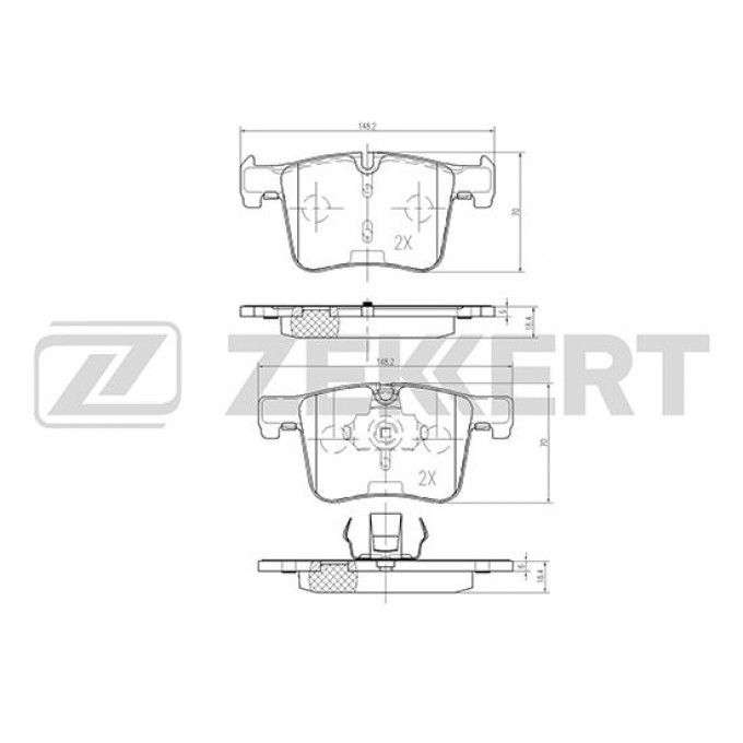 Тормозные колодки ZEKKERT дисковые BS-1957 BS1957