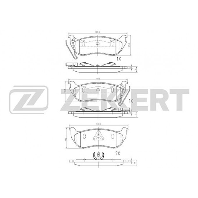 Тормозные колодки ZEKKERT дисковые BS-1961 BS1961