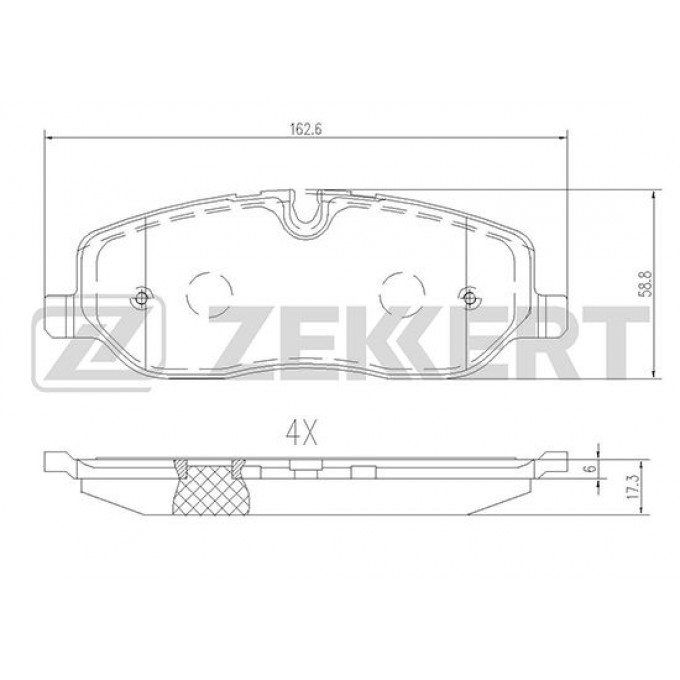 Тормозные колодки ZEKKERT дисковые BS-1963 BS1963