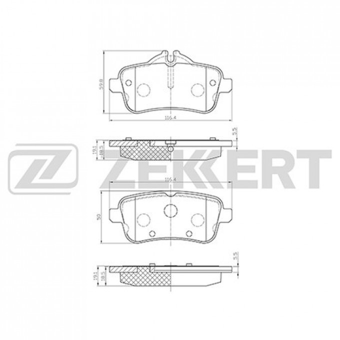 Тормозные колодки ZEKKERT задние BS1964