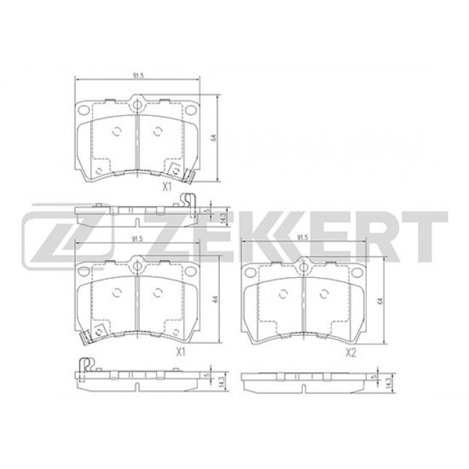 Тормозные колодки ZEKKERT дисковые BS-2030 BS2030