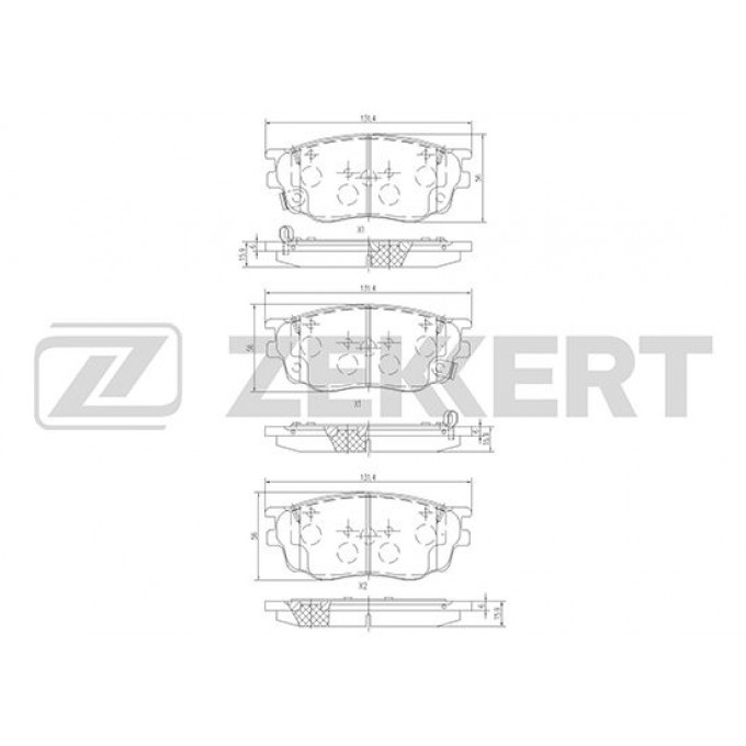 Тормозные колодки ZEKKERT дисковые BS-2063 BS2063