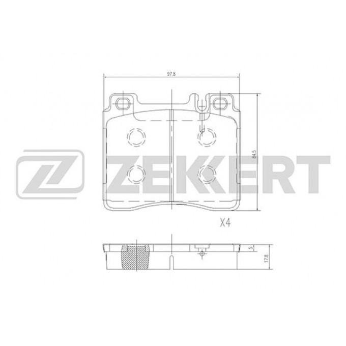 Тормозные колодки ZEKKERT дисковые BS-2071 BS2071