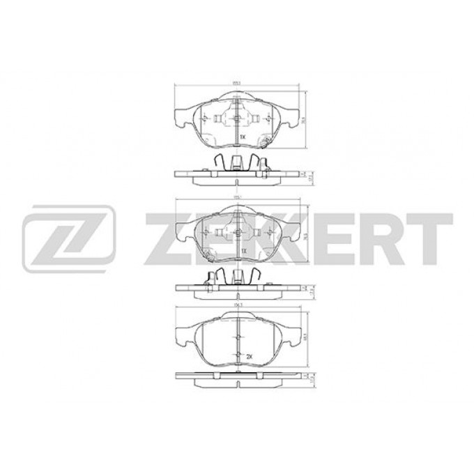 Тормозные колодки ZEKKERT дисковые BS-2075 BS2075