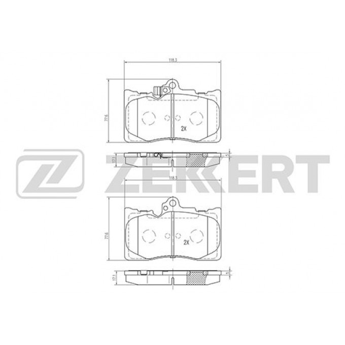 Тормозные колодки ZEKKERT дисковые BS-2082 BS2082